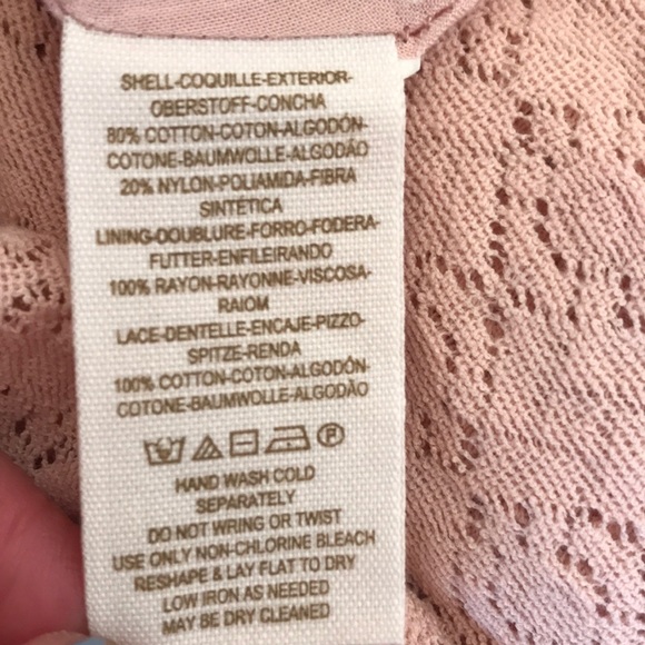 Free People Light Pink Crochet “Fitted With Daisies” Sundress, Size 2 - Picture 4 of 6